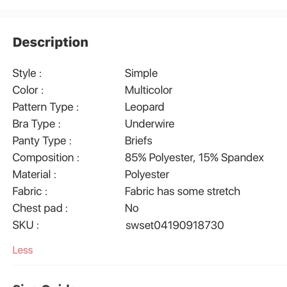 Leopard Print Underwire Lingerie Set - Picture 6 of 7